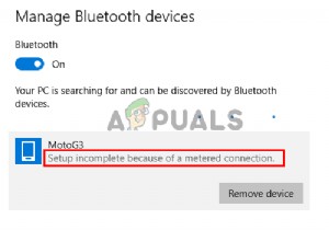 ঠিক করুন:একটি মিটারযুক্ত সংযোগের কারণে সেটআপ অসম্পূর্ণ 