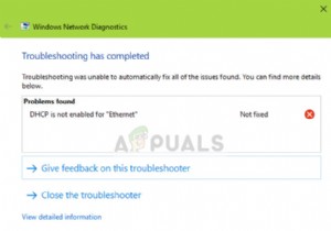 ঠিক করুন:ইথারনেটের জন্য DHCP সক্ষম করা নেই 