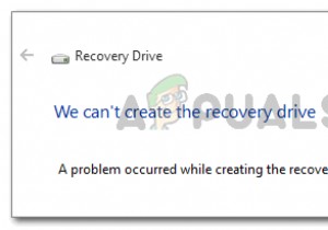 সমাধান:পুনরুদ্ধার ড্রাইভ তৈরি করার সময় একটি সমস্যা হয়েছে 