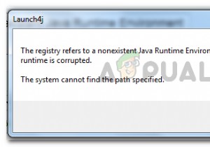 ঠিক করুন:রেজিস্ট্রি একটি অস্তিত্বহীন জাভা রানটাইম পরিবেশকে বোঝায় 