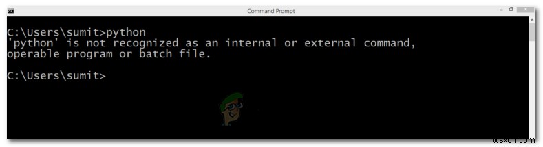 ফিক্স:পাইথন একটি অভ্যন্তরীণ বা বাহ্যিক কমান্ড হিসাবে স্বীকৃত নয় 