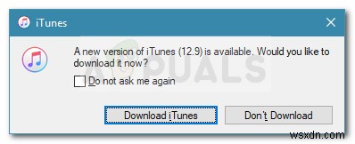 ঠিক করুন:iTunes ত্রুটি 0xE800002D 