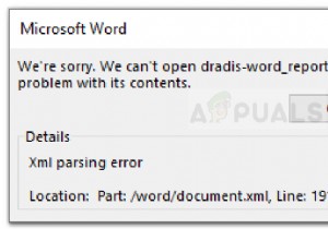 সমাধান:Microsoft Word XML পার্সিং ত্রুটি