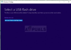 ঠিক করুন:Windows 10 মিডিয়া ক্রিয়েশন টুল ইউএসবি খুঁজে পাচ্ছে না 