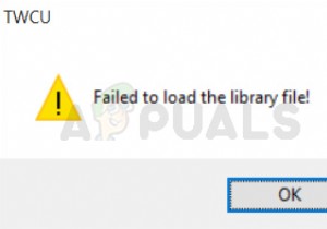ঠিক করুন:TWCU.EXE লাইব্রেরি ফাইল লোড করতে ব্যর্থ হয়েছে 