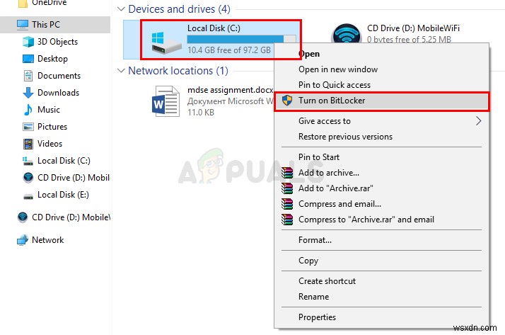 Windows 10 এ সিস্টেম ড্রাইভের জন্য BitLocker কিভাবে চালু বা বন্ধ করবেন