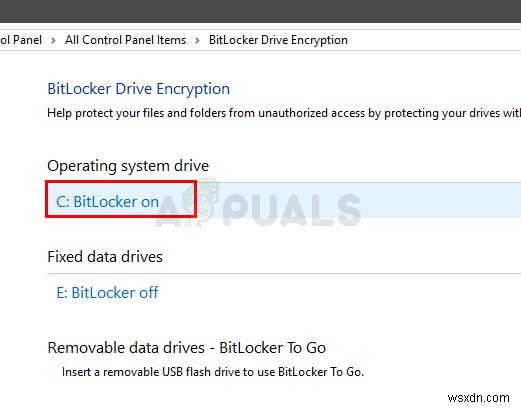 Windows 10 এ সিস্টেম ড্রাইভের জন্য BitLocker কিভাবে চালু বা বন্ধ করবেন