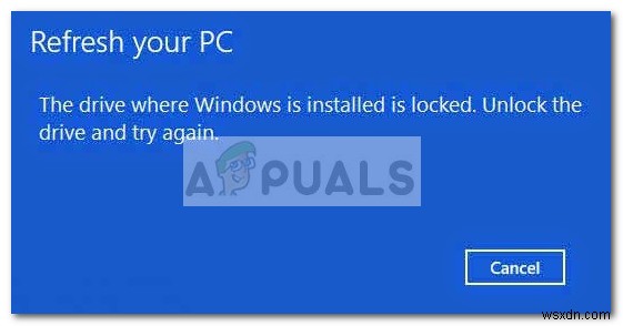 ঠিক করুন:যে ড্রাইভে Windows ইনস্টল করা আছে সেটি Windows 10 লক করা আছে 