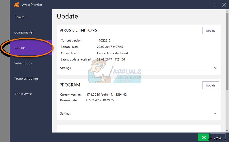 ঠিক করুন:Avast পরিষেবা উচ্চ CPU ব্যবহার 