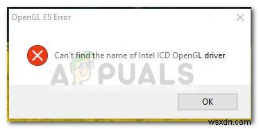 ঠিক করুন:Intel ICD OpenGL ড্রাইভারের নাম খুঁজে পাচ্ছেন না 