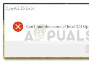 ঠিক করুন:Intel ICD OpenGL ড্রাইভারের নাম খুঁজে পাচ্ছেন না 