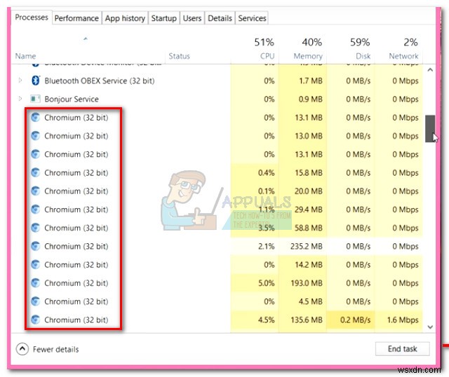 স্থির করুন:Chromium আনইনস্টল হবে না