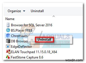 স্থির করুন:Chromium আনইনস্টল হবে না