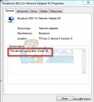 ঠিক করুন:Broadcom 802.11n নেটওয়ার্ক অ্যাডাপ্টার কাজ করছে না 