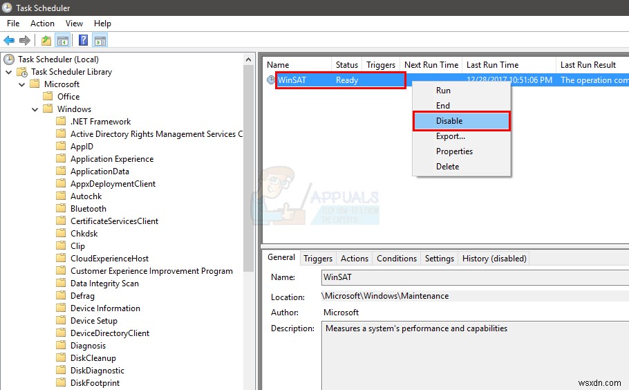 স্থির করুন:উইন্ডোজ সিস্টেম অ্যাসেসমেন্ট  winsat.exe  টুল কাজ করা বন্ধ করে দিয়েছে ত্রুটি