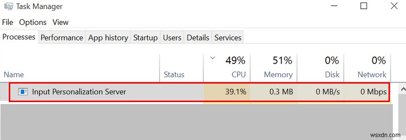 ঠিক করুন: Inputpersonalization.exe  দ্বারা উচ্চ CPU এবং মেমরি ব্যবহার 