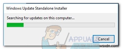 ঠিক করুন:উইন্ডোজ আপডেট স্ট্যান্ডঅ্যালোন ইনস্টলার আপডেটের জন্য অনুসন্ধানে আটকে আছে 