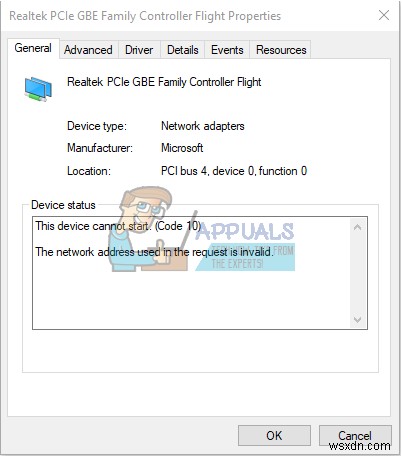 ফিক্স:নেটওয়ার্ক অ্যাডাপ্টার  এই ডিভাইসটি শুরু করতে পারে না। (কোড 10)  