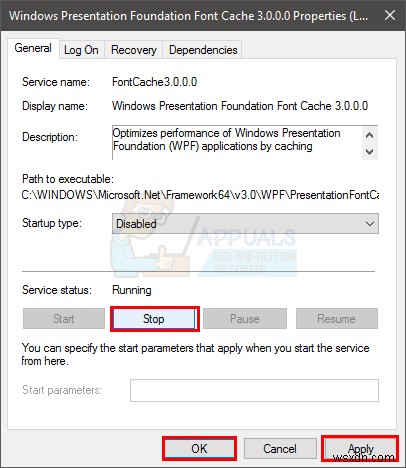 ঠিক করুন:PresentationFontCache.exe উচ্চ CPU বা মেমরি ব্যবহার 