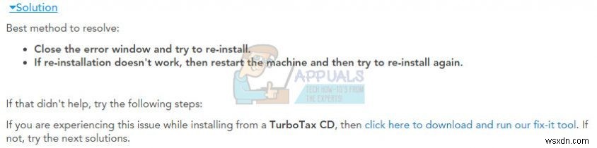 ঠিক করুন:TurboTax ত্রুটি কোড 65535  অপ্রত্যাশিত ত্রুটি  