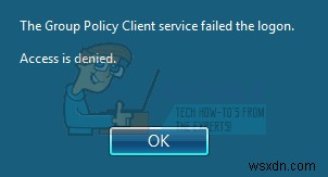 ঠিক করুন:গ্রুপ পলিসি ক্লায়েন্ট সার্ভিস লগইন করতে ব্যর্থ হয়েছে 
