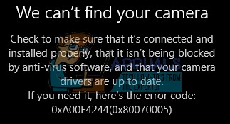 ঠিক করুন:আমরা Windows 10 এ আপনার ক্যামেরার ত্রুটি খুঁজে পাচ্ছি না 