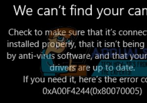 ঠিক করুন:আমরা Windows 10 এ আপনার ক্যামেরার ত্রুটি খুঁজে পাচ্ছি না 