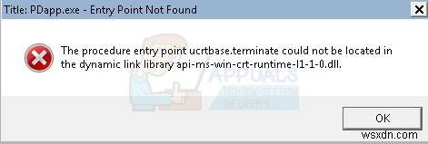 কীভাবে ঠিক করবেন পদ্ধতির এন্ট্রি পয়েন্ট ucrtbase.terminate অনুপস্থিত বা সনাক্ত করা যায়নি