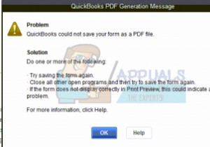 ফিক্স:QuickBooks আপনার ফর্মটিকে PDF ফাইল হিসাবে সংরক্ষণ করতে পারেনি৷ 