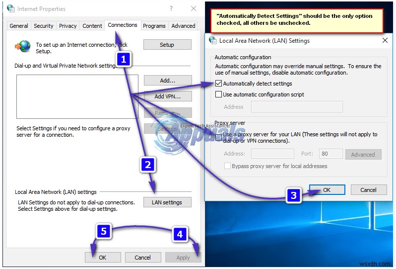 ঠিক করুন:Windows 10 এ প্রক্সি সার্ভারের সাথে সংযোগ করতে অক্ষম 