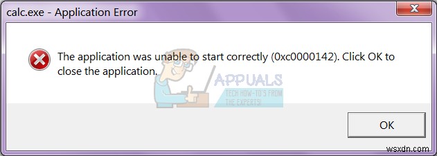 ঠিক করুন:অ্যাপ্লিকেশনটি সঠিকভাবে শুরু করতে অক্ষম ছিল (0xc0000142) 