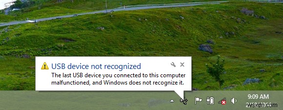 ঠিক করুন:ইউএসবি ডিভাইস উইন্ডোজ 10 এ স্বীকৃত নয় 