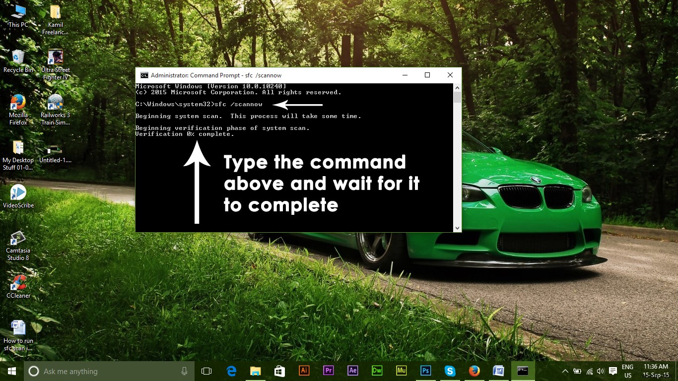 কিভাবে:Windows 10 এ sfc স্ক্যান চালান 