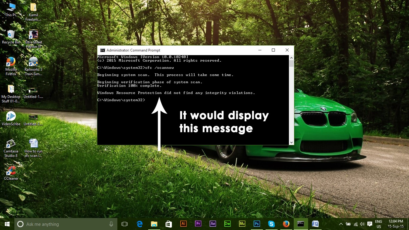 কিভাবে:Windows 10 এ sfc স্ক্যান চালান 