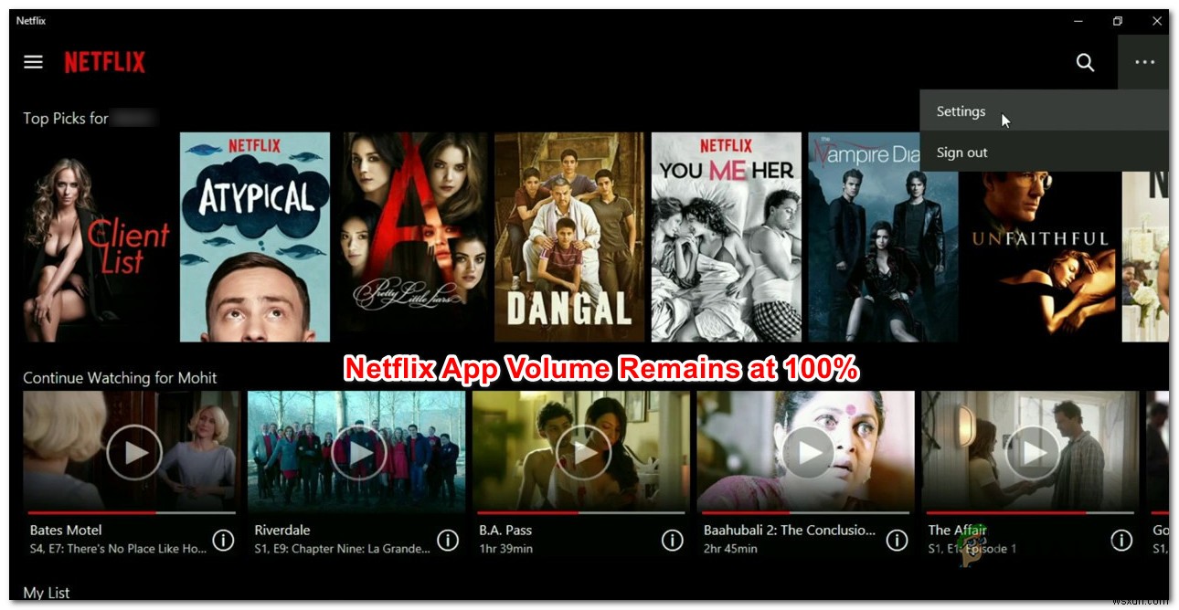 কিভাবে Netflix অ্যাপের ভলিউম অবশিষ্ট 100% ঠিক করবেন