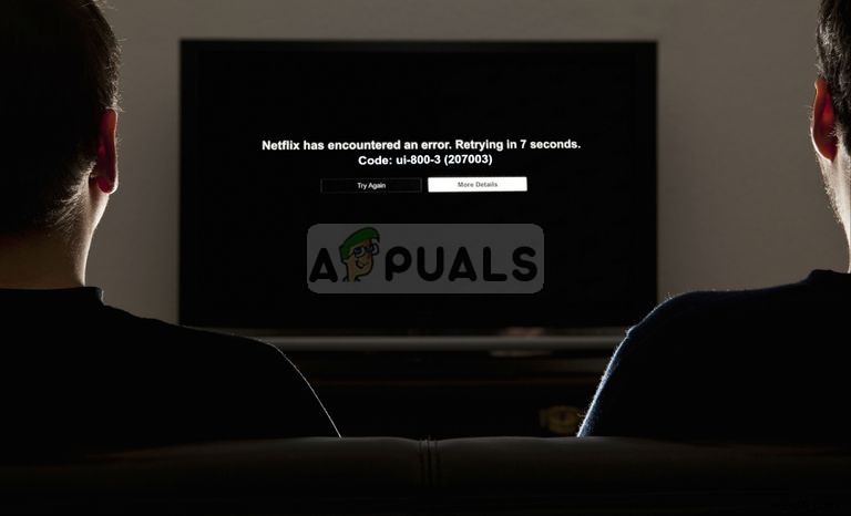 ঠিক করুন:Netflix ত্রুটি UI-800-3 