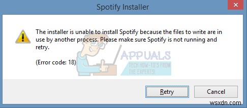 ঠিক করুন:Spotify-এ ত্রুটি কোড 18 