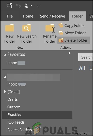 স্থির করুন:আউটলুকে একটি ইমেল ফোল্ডার মুছে ফেলা যাবে না