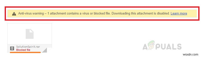 [ফিক্স] অ্যান্টি-ভাইরাস সতর্কতা – জিমেইলে অ্যাটাচমেন্ট ডাউনলোড করা অক্ষম 