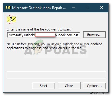 ঠিক করুন:Outlook.pst খুঁজে পাওয়া যাবে না 