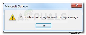 শেয়ারিং মেসেজ পাঠানোর প্রস্তুতির সময় আউটলুক ত্রুটি কীভাবে ঠিক করবেন