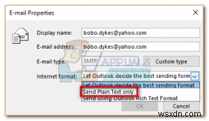 স্থির করুন:Outlook winmail.dat সংযুক্তি পাঠানো হচ্ছে