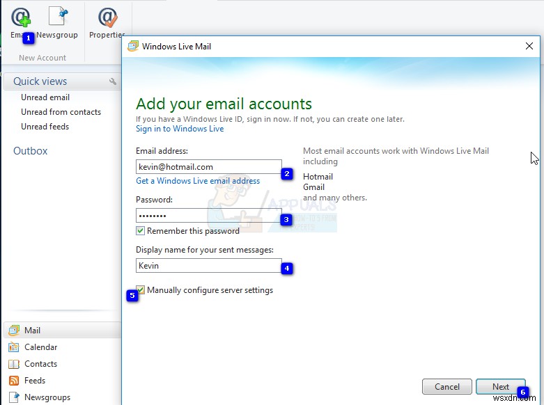 Windows Live Mail Server Error 3219 (0x8DE00005)