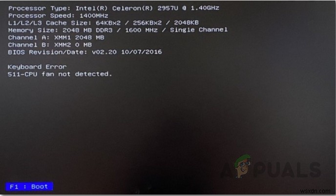 বুট চলাকালীন  511 CPU ফ্যান সনাক্ত করা হয়নি  ত্রুটি কীভাবে ঠিক করবেন 
