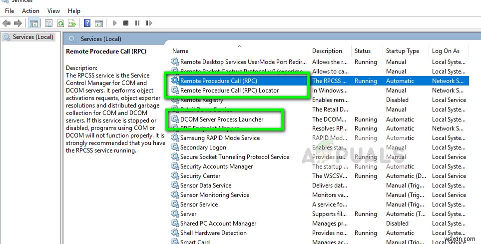 ঠিক করুন:Windows 7, 8 এবং 10 এ RPC সার্ভার অনুপলব্ধ 