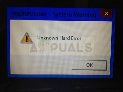 উইন্ডোজ 7, ​​8 এবং 10 এ অজানা হার্ড ত্রুটি কীভাবে ঠিক করবেন 