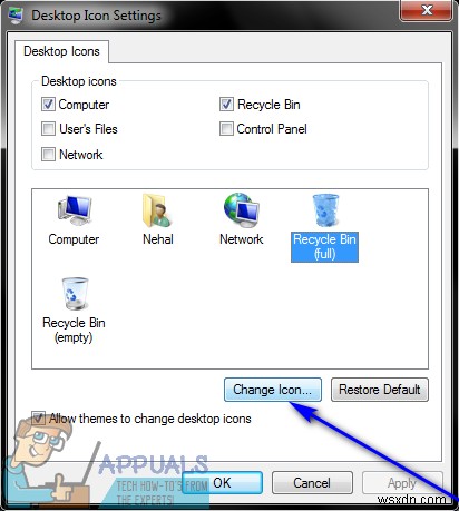 উইন্ডোজ 7, ​​8, 8.1 এবং 10 এ রিসাইকেল বিন আইকন কীভাবে পরিবর্তন করবেন 