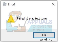 উইন্ডোজ 7, ​​8 এবং 10 এ  টেস্ট টোন প্লে করতে ব্যর্থ  ত্রুটিটি কীভাবে ঠিক করবেন 