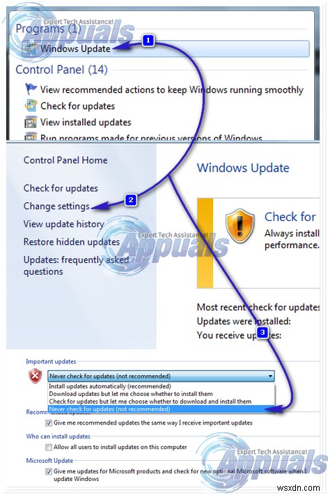 ঠিক করুন:Windows 7 বর্তমানে আপডেটের জন্য চেক করতে পারে না 