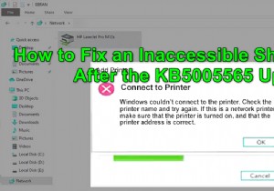 KB5005565 আপডেটের পরে কীভাবে  অ্যাকসেসিবল শেয়ার্ড প্রিন্টার  ঠিক করবেন? 
